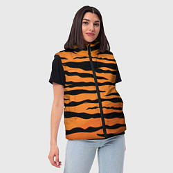 Женский жилет Шкура тигра вектор, цвет: 3D-черный — фото 2