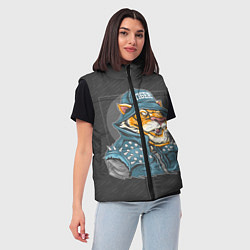 Женский жилет Крутой тигр cool tiger, цвет: 3D-светло-серый — фото 2