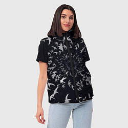 Женский жилет Веер птиц, цвет: 3D-светло-серый — фото 2