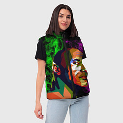 Женский жилет Дуэйн Джонсон АРТ Скала, цвет: 3D-черный — фото 2