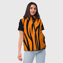 Женский жилет Текстура тиграtiger, цвет: 3D-красный — фото 2