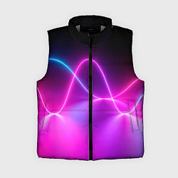 Женский жилет Лучи света pink theme, цвет: 3D-светло-серый