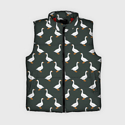 Женский жилет Гуси паттерн