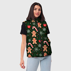 Женский жилет НОВЫЙ ГОД 2022 АТМОСФЕРА, цвет: 3D-светло-серый — фото 2