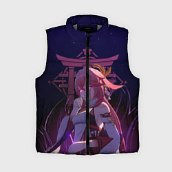 Женский жилет Genshin Impact - Гудзи Яэ Мико, цвет: 3D-светло-серый