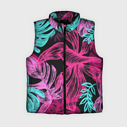 Женский жилет Папоротниковый неон, цвет: 3D-черный