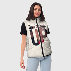 Женский жилет Dont look upНе смотри на вверх, цвет: 3D-светло-серый — фото 2