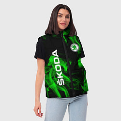 Женский жилет Skoda: Green Smoke, цвет: 3D-красный — фото 2