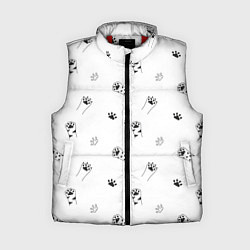 Женский жилет Паттерн - кошачьи лапки 3D, цвет: 3D-красный