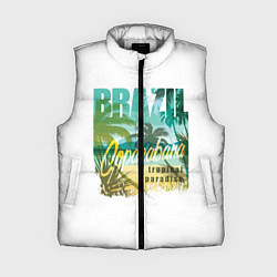 Женский жилет Тропический Рай Бразилии, цвет: 3D-светло-серый