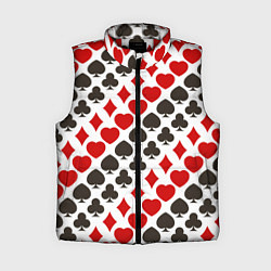 Женский жилет Карточные Масти Card Suits, цвет: 3D-красный