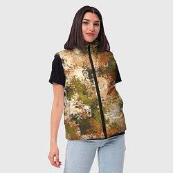 Женский жилет Камуфляж Василиск Степь, цвет: 3D-красный — фото 2