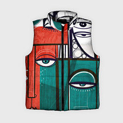 Женский жилет Глаза - арт, цвет: 3D-черный