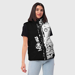 Женский жилет Blink 182 БРЫЗГИ, цвет: 3D-черный — фото 2