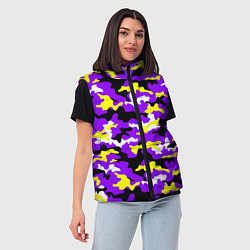 Женский жилет Камуфляж Фиолетово-Жёлтый, цвет: 3D-красный — фото 2