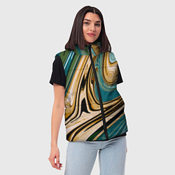 Женский жилет Маскировочный мраморный принт, цвет: 3D-красный — фото 2