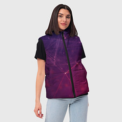 Женский жилет Абстрактные взаимосвязанные линии, цвет: 3D-светло-серый — фото 2