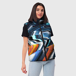 Женский жилет Abstraction expressive pattern, цвет: 3D-красный — фото 2