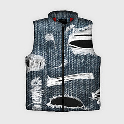 Женский жилет Джинсовое рваньё Fashion trend, цвет: 3D-красный