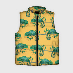 Женский жилет Хамелеон принт, цвет: 3D-светло-серый