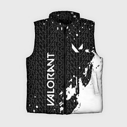 Женский жилет Valorant - Паттерн надписи, цвет: 3D-черный