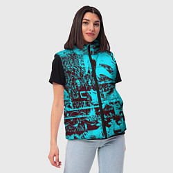 Женский жилет БИРЮЗОВАЯ ПАЛИТРА ЦВЕТА, цвет: 3D-светло-серый — фото 2