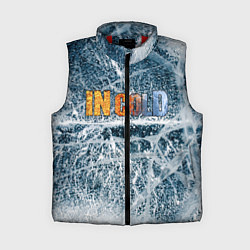 Женский жилет IN COLD horizontal logo with ice