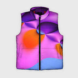 Женский жилет Абстрактная красочная композиция Лето Abstract col, цвет: 3D-красный
