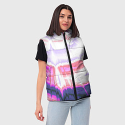 Женский жилет Тай-дай Абстракция Tie-Dye, цвет: 3D-светло-серый — фото 2