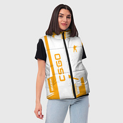 Женский жилет Counter Strike cs go Геймер, цвет: 3D-светло-серый — фото 2