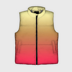 Женский жилет Красно-желтый градиент, цвет: 3D-светло-серый