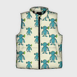 Женский жилет Милые зеленые человечки