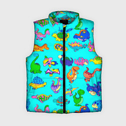 Женский жилет PREHISTORIC DINOSAURS, цвет: 3D-светло-серый