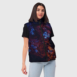 Женский жилет Синие и Красные Коралловые Рифы, цвет: 3D-красный — фото 2