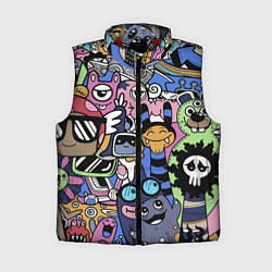 Женский жилет Милые и веселые монстры, цвет: 3D-красный
