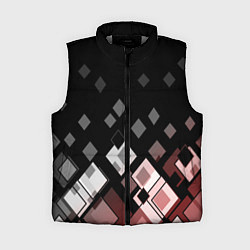 Женский жилет Geometric pattern черно-коричневый узор Ромбы