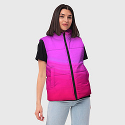 Женский жилет Neon pink bright abstract background, цвет: 3D-красный — фото 2