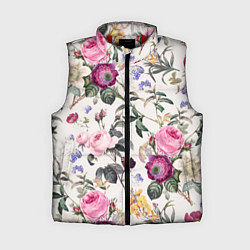 Женский жилет Цветы Сказочные Розы и Герберы