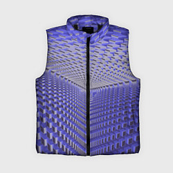 Женский жилет Неоновые кубы - оптическая иллюзия, цвет: 3D-черный
