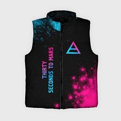 Женский жилет Thirty Seconds to Mars Neon Gradient, цвет: 3D-черный