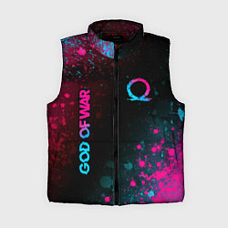 Женский жилет God of War - neon gradient, цвет: 3D-черный