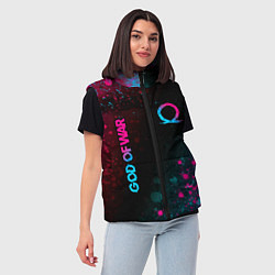 Женский жилет God of War - neon gradient, цвет: 3D-черный — фото 2