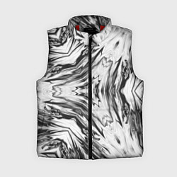 Женский жилет Черно-белый абстрактный узор Трио, цвет: 3D-красный