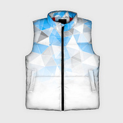 Женский жилет Исчезающие серо-голубые полигоны, цвет: 3D-красный