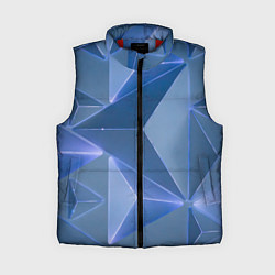 Женский жилет Неоновая киберпанк броня - Синий, цвет: 3D-красный