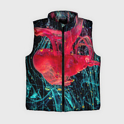 Женский жилет Абстрактный всплеск розовой и голубой красок