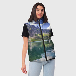 Женский жилет Прозрачное горное озеро, цвет: 3D-светло-серый — фото 2