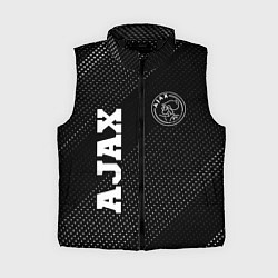 Женский жилет Ajax sport на темном фоне: надпись, символ