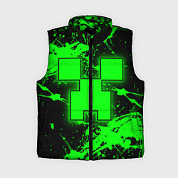 Женский жилет Minecraft neon green, цвет: 3D-черный