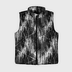 Женский жилет Черно-белые штрихи, зигзаг